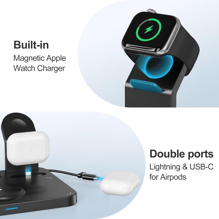 ANJANK 3-in-1 Wireless Charging Station with Alarm Clock and Night Light (image 5)
