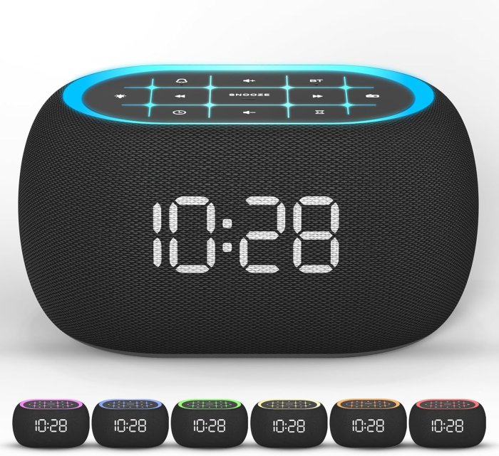 ANJANK Bluetooth Speaker Alarm Clock with FM Radio