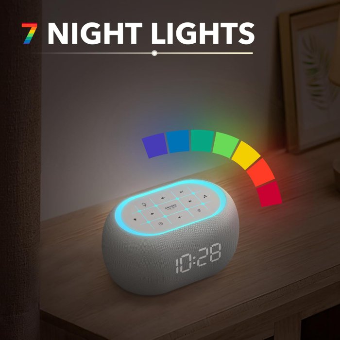 ANJANK White Noise Sound Machine Alarm Clock with Bluetooth Speaker (image 5)